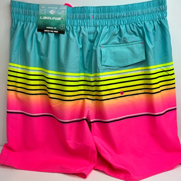 LAGUNA COASTAL FIT ABOVE THE KNEE BATHING SUIT, MULTI COLORS, SIZE LARGE - Picture 6 of 16